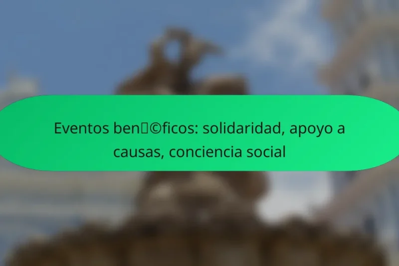 Eventos benéficos: solidaridad, apoyo a causas, conciencia social
