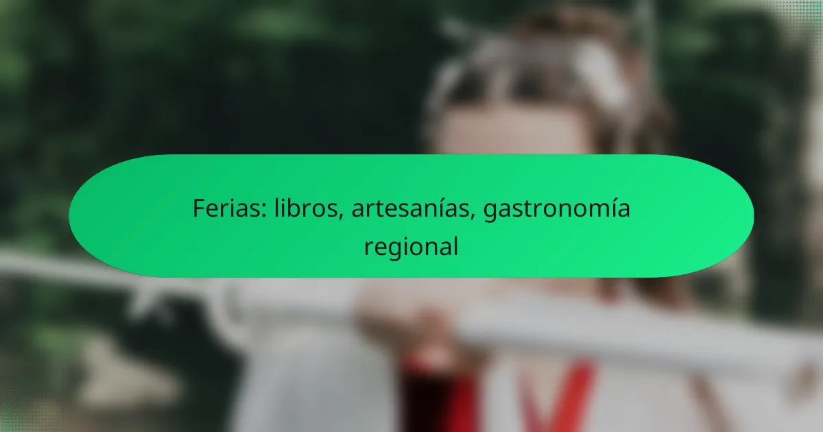 Ferias: libros, artesanías, gastronomía regional